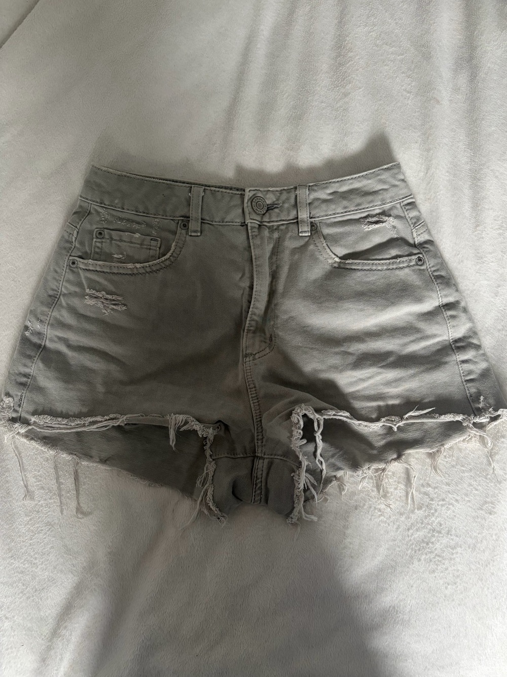 Garage Festival Denim Shorts - Light Green